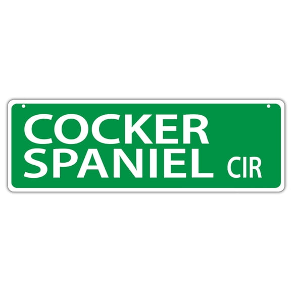 Plastic Street Signs: COCKER SPANIEL CIRCLE | Dogs, Gifts, Decorations