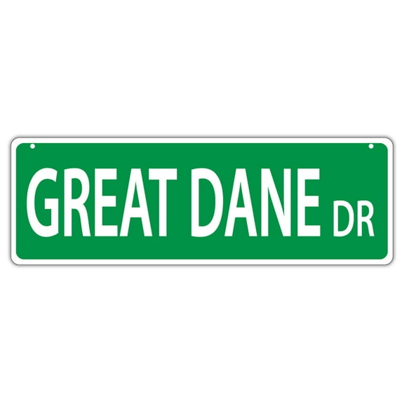 Plastic Street Signs: GREAT DANE DRIVE | Dogs, Gifts, Decorations