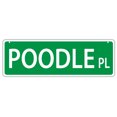 thumbnail image 1 of Plastic Street Signs: POODLE PLACE | Dogs, Gifts, Decorations, 1 of 1