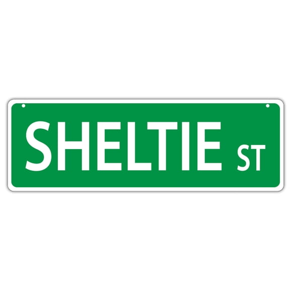 Plastic Street Signs: SHELTIE STREET (SHETLAND SHEEPDOG) | Dogs, Gifts