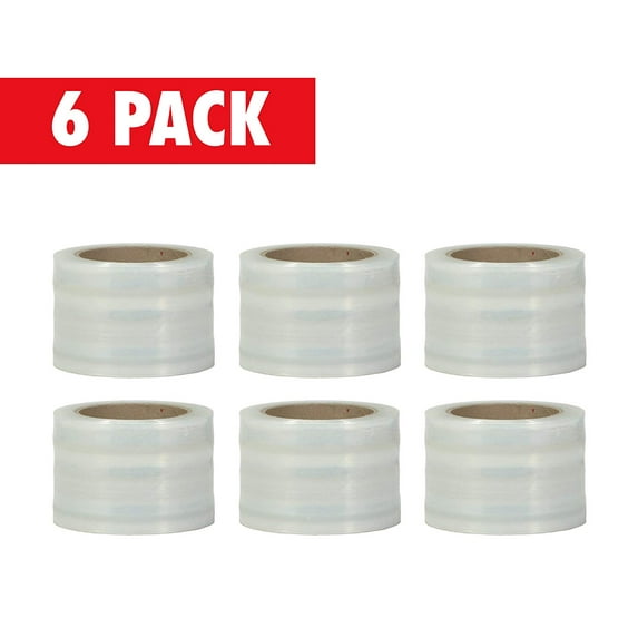 Plastic Stretch Pallet Wrap Core, 3 X 1000 Feet, 80 Gauge, Clear Shrink Stretch Film Roll, Furniture, Boxes, Pallets, Industrial Strength, Made in USA