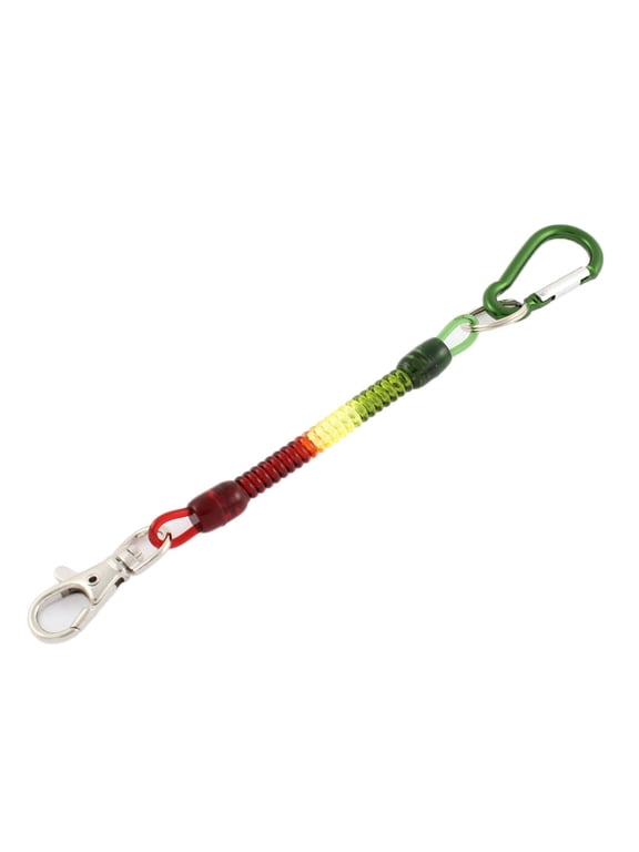 Plastic Stretchy Coil Lanyard Mobile Phone Cord Key Chain 7" Long