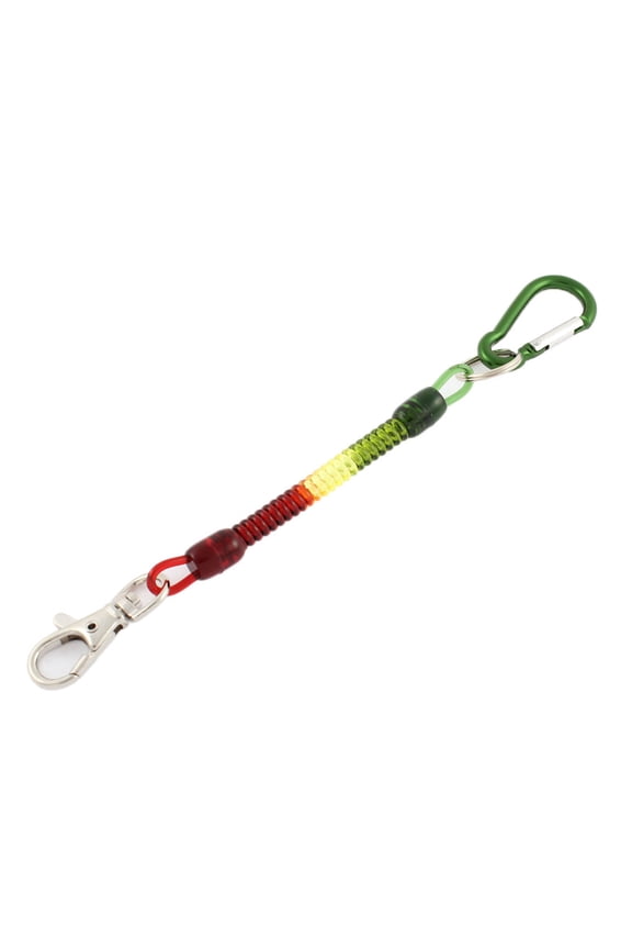 Plastic Stretchy Coil Lanyard Mobile Phone Cord Key Chain 7" Long