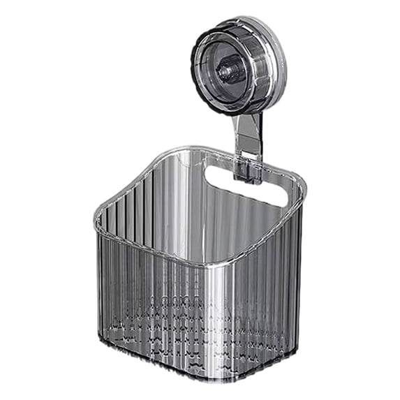 Plastic Suction Storage Box,Wall Mounted Storage Basket with Suction Cup,Removable Shower Storage Rack,Strong Load Bearing and Heavy Duty,Suitable for Bathroom, Kitchen