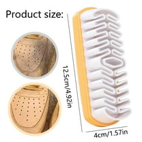 A Plastic Suede Shoe Cleaning Brush Suede Shoe Brush and Eraser Soft Crepe Brush 2 In 1 Suede Cleaner with Soft Rubber Brush Head Shoes Eraser for Flocked Nubuck Leather Boots Bags Purse Shoes Stain