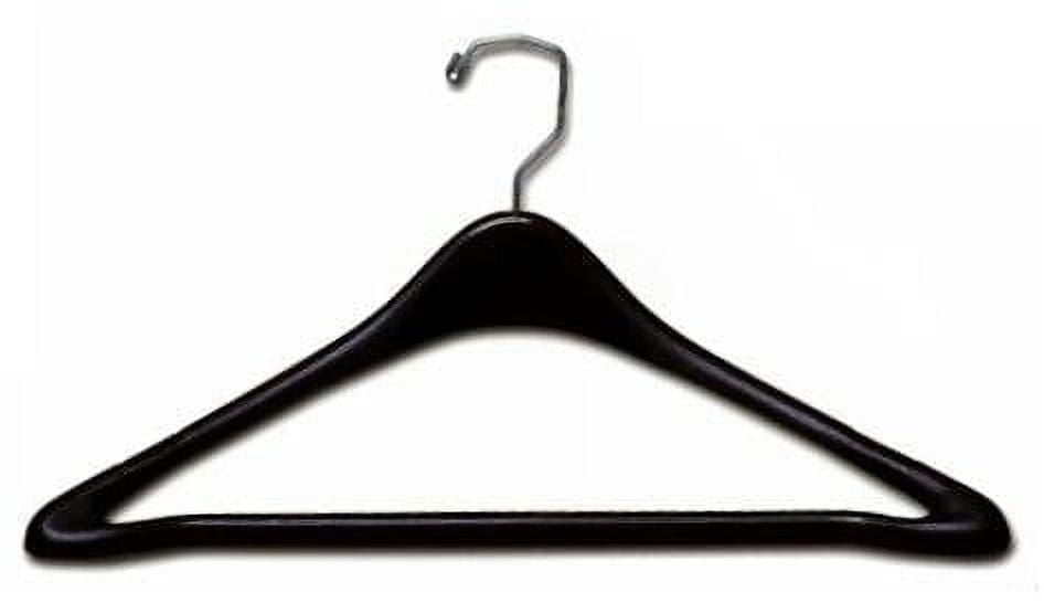 Petite Size Black Plastic Suit Hanger w/ Locking Bar - 15