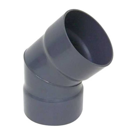 Plastic Supply 45 Degree Elbow, 10 in Duct Dia, Type I PVC, 17" L PVCED10