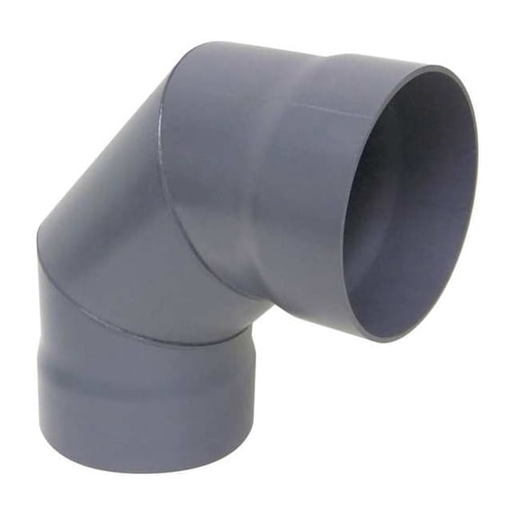 Plastic Supply 90 Degree Elbow, 8 in Duct Dia, Type I PVC, 11-5/8" L PVCEA08