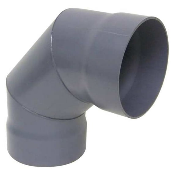 Plastic Supply 90 Degree Elbow, 8 in Duct Dia, Type I PVC, 11-5/8" L PVCEA08
