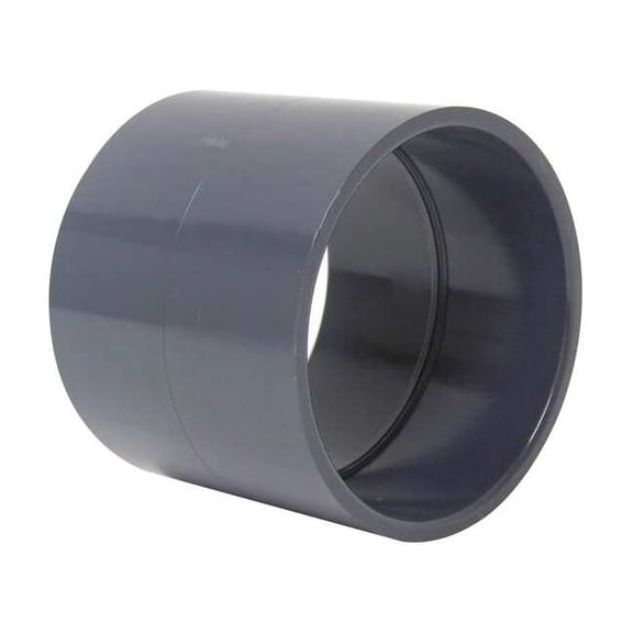 Plastic Supply Duct Coupler, 4 in Duct Dia, Type I PVC, 4-1/4" L PVCC04