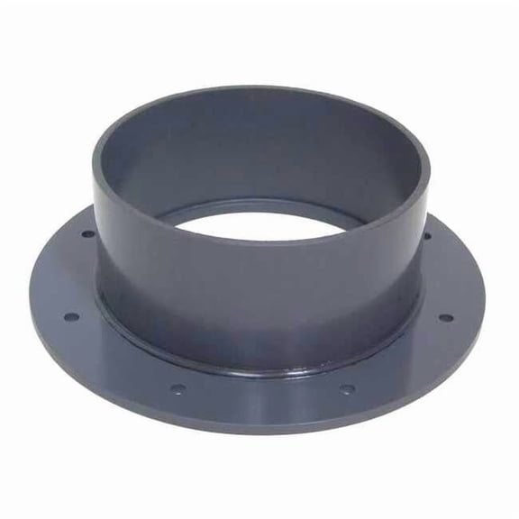 Plastic Supply Flange Adapter, 8 in Duct Dia, Type I PVC, 12" L, 3-1/4" H PVCF08