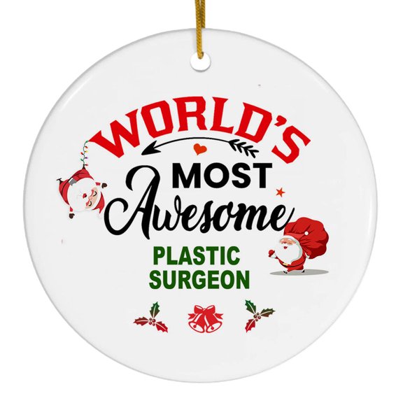 Plastic Surgeon Ornaments 2025 Gifts for Men, Women -Plastic Surgeon Christmas Tree Decoration Ornament for Mom, Dad