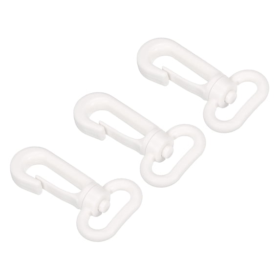 Plastic Swivel Snap Hook Rotary Lobster Clasp Buckle for Backpack Luggage Webbing Strap, Cream, 3 Pack