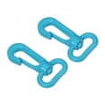 thumbnail image 1 of Plastic Swivel Snap Hook Rotary Lobster Clasp Buckle for Backpack Luggage Webbing Strap, Lake Blue, 2 Pack, 1 of 6