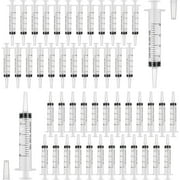 Plastic Syringes for Liquid, 20ml Syringes Without Needle & Individually Sealed, Syringes for Measuring,Lip Gloss, Liquid Refilling, DIY Crafts, Feeding Pets, Scientific Labs,50 Pack
