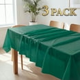 thumbnail image 1 of Plastic Table Cloth Disposable 3 Pack, 54 x 108 Inch, Green, for Party Picnic Wedding, 1 of 5