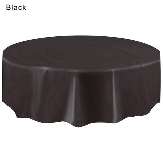 Plastic Table Cloth Disposable , Disposable Table Cloths for Parties, Weddings, Decorative Round Tablecloths, 2.13M Pink Plastic Tablecloth, Leakproof & Sturdy