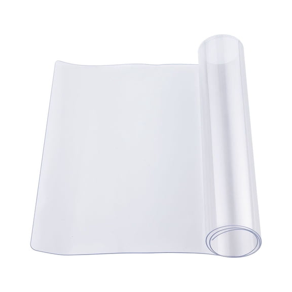 Plastic Table Cover 14x24 Inch, Clear PVC Desk Protector - Waterproof Tablecloth, Rectangle Desk Mat for Dining Table, Office, Nightstand