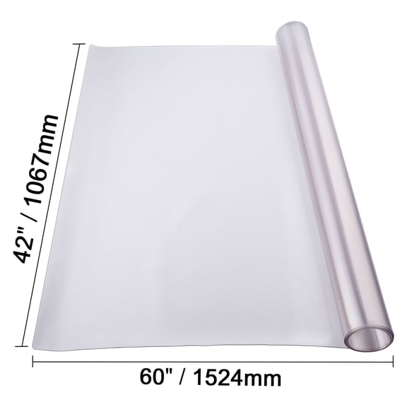 Plastic Table Cover 42 x 60 Inch 1.5 mm Thick Frosted Table Protector Rectangle PVC Desk Mat Waterproof Easy Cleaning Desk Pad Tablecloth for Office Dresser Dining Room Table Night Stand