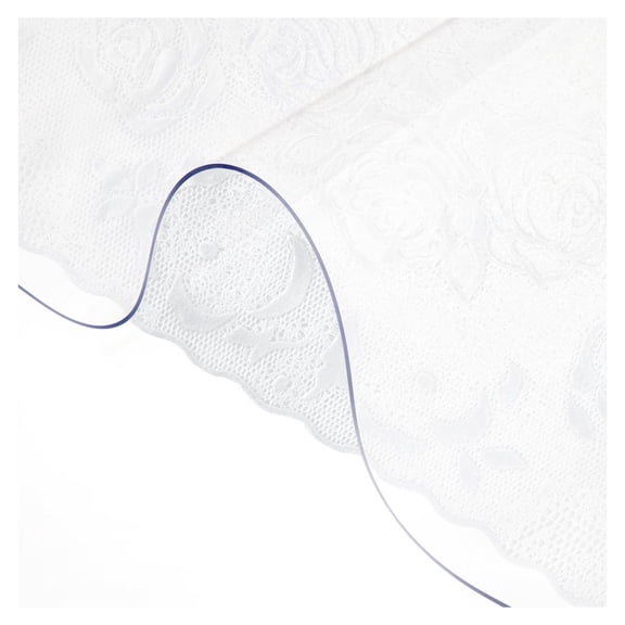 Plastic Table Cover 42 x 78 Inch, Clear Desk Protector - 1.5mm Thick Waterproof Tablecloth for Dining, Office & Kitchen Furniture