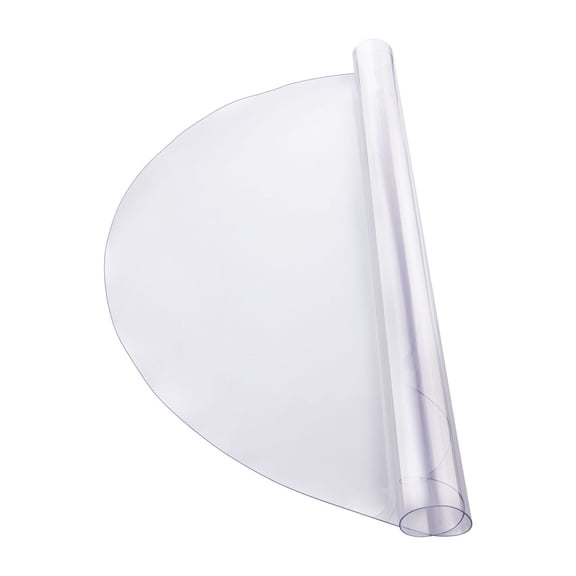 Plastic Table Cover 42x42 Inch, Clear PVC Table Protector, Waterproof Desk Mat, Round Tablecloth for Dining Table, Office Desk, Nightstand