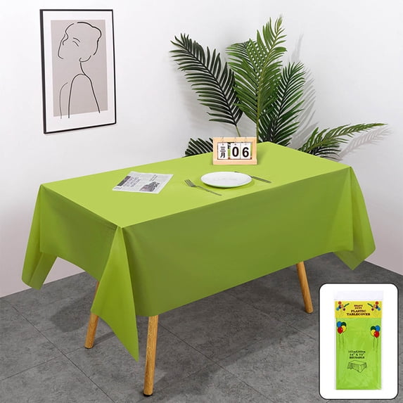 Plastic Table Cover Rectangle Waterproof Wipe Clean Durable Material Non-Slip & Easy to Clean for Parties Events and Gatherings