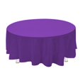 thumbnail image 1 of Plastic Table Cover, Round, 84-Inch, Purple, 1 of 2