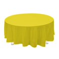 thumbnail image 1 of Plastic Table Cover, Round, 84-Inch, Yellow, 1 of 2