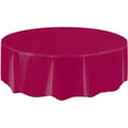 thumbnail image 1 of Burgundy Plastic Party Tablecloth, Round, 84in, 1 of 3