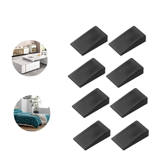 Plastic Table Shims,1.9x1.1x0.4In Trimmable Hard Wedges Table Shims,Plastic Wedge Toilet Blocks,Perfect for Level Uneven Doors, Floors,8Pack