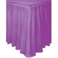Plastic Table Skirt, 14 ft, Purple, 1ct