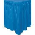 Plastic Table Skirt, 14 ft, Royal Blue, 1ct