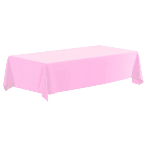 Plastic Tablecloth 54 x 108 Inch Disposable Table Cover for 6FT Rectangle Tables Leakproof Thick PEVA Table Cloth for Picnic Party Wedding Buffet Dining Protection