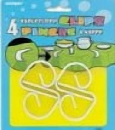 Plastic Tablecloth Clips, 2 in, White, 4ct
