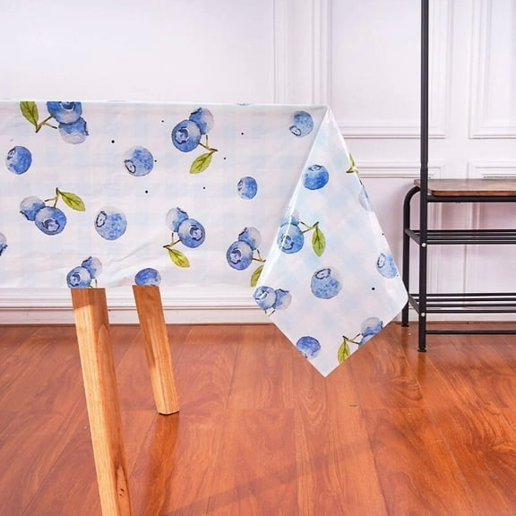 Plastic Tablecloth With Fruit Patterns, Blueberries