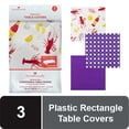 thumbnail image 1 of Disposable Crawfish Plastic Tablecloth Set, 54" x 108", 3 Count, 1 of 9