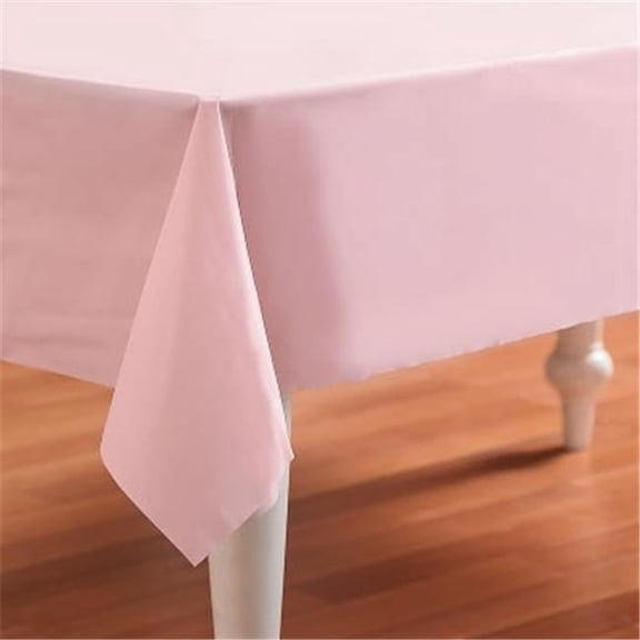 Plastic Tablecover, Light Pink, 54" x 108"