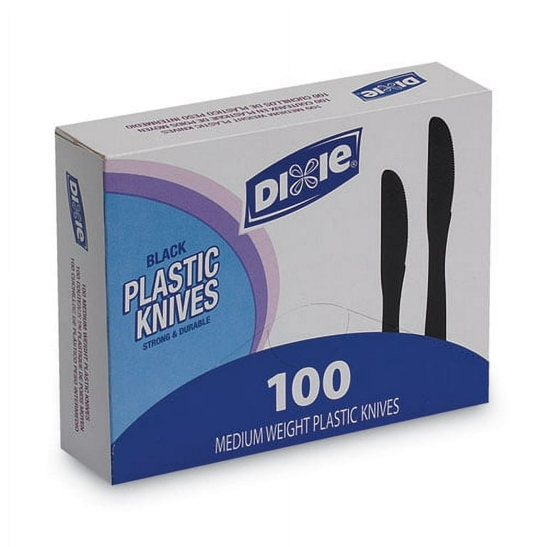 Plastic Tableware, Heavy Mediumweight Knives, Black, 100/Box, 10 Boxes/Carton Plastic Tableware, Heavy Mediumweight Knives, Black, 100/Box, 10 Boxes/Carton