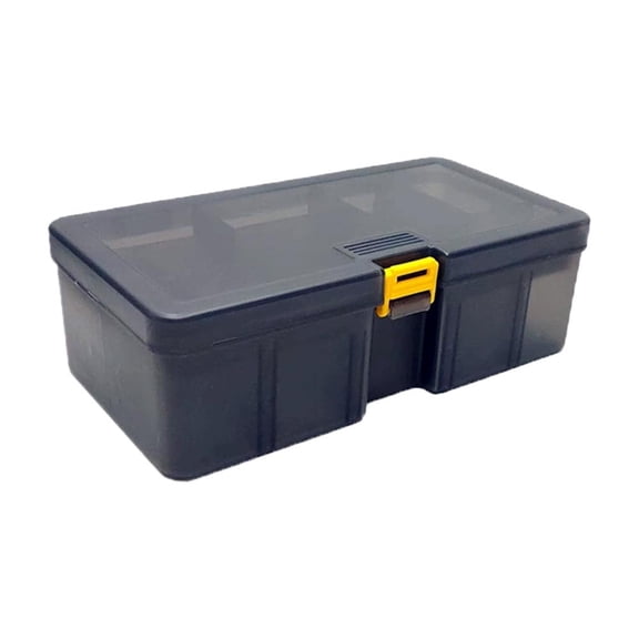 Plastic Tackle Boxes, Fishing Tackle Box Organizer Double Layer Tackle Storage Fishing Boxes, Box with Adjustable Dividers Accessory Box Part Storage Box - Gray