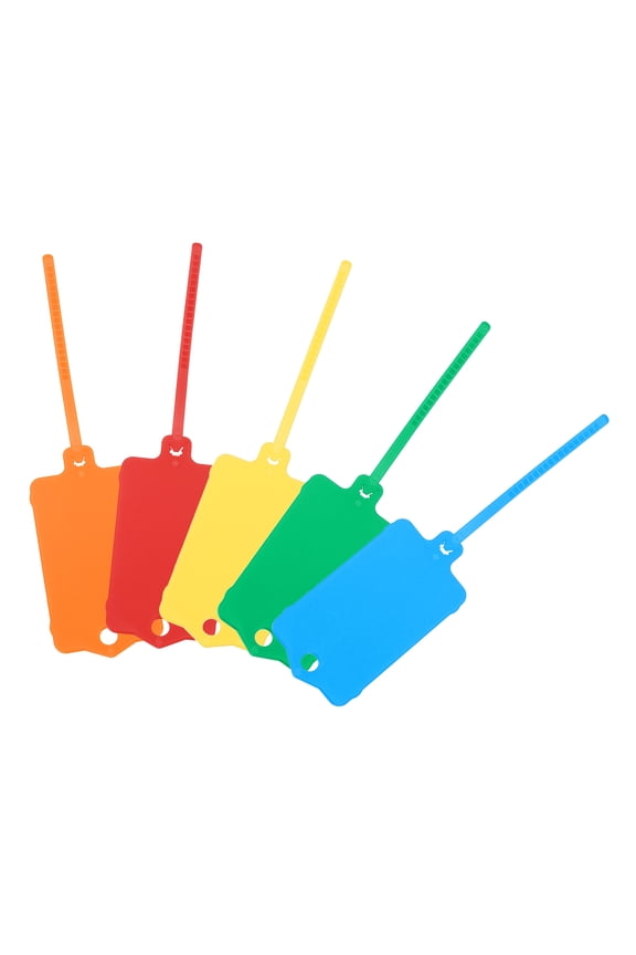 Plastic Tags Key Label Tags for Plastic Tie Mark Product Identification Tags Valve Marking Outdoor Tagging 1.5x2.5 Inch Orange Multicolored 1 Set