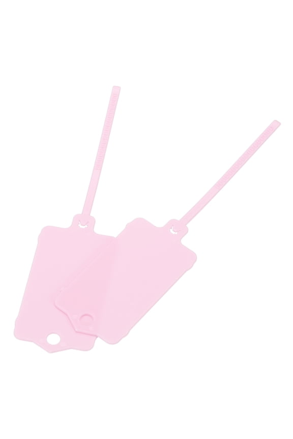 Plastic Tags Key Label Tags for Plastic Tie Mark Product Identification Tags Valve Marking Outdoor Tagging 1.5x2.5 Inch Pink 100Packs