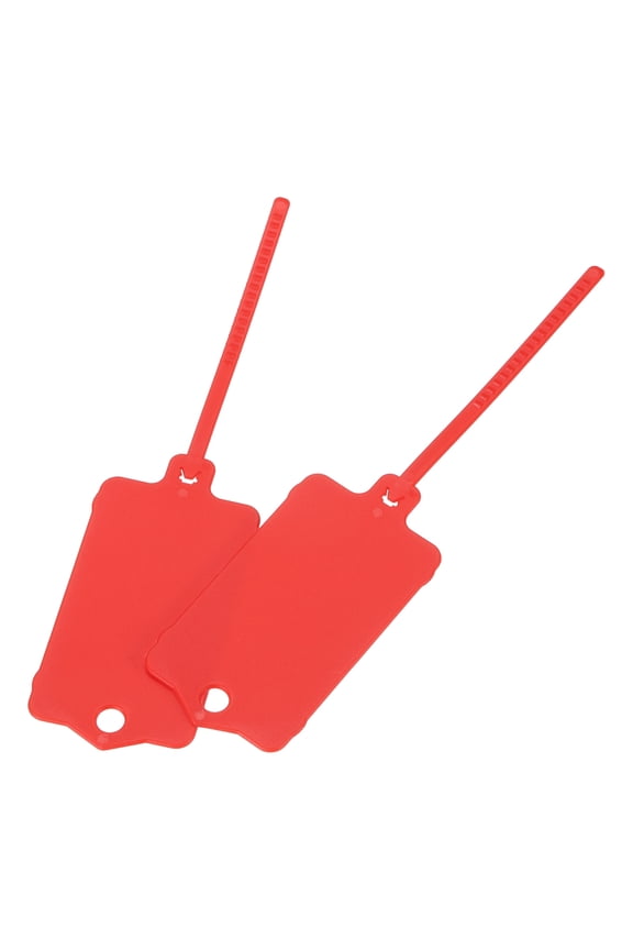 Plastic Tags Key Label Tags for Plastic Tie Mark Product Identification Tags Valve Marking Outdoor Tagging 1.5x2.5 Inch Red 100Packs
