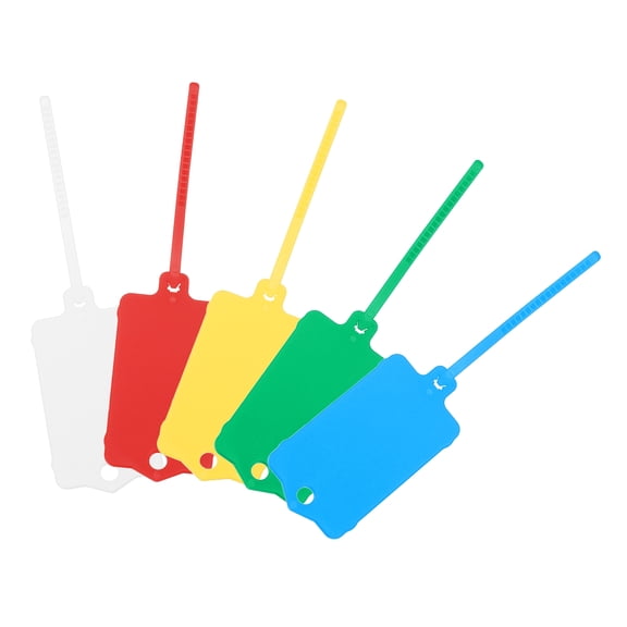 Plastic Tags Key Label Tags for Plastic Tie Mark Product Identification Tags Valve Marking Outdoor Tagging 1.5x2.5 Inch White Multicolored 1 Set