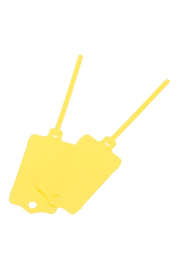 Plastic Tags Key Label Tags for Plastic Tie Mark Product Identification Tags Valve Marking Outdoor Tagging 1.5x2.5 Inch Yellow 100Packs
