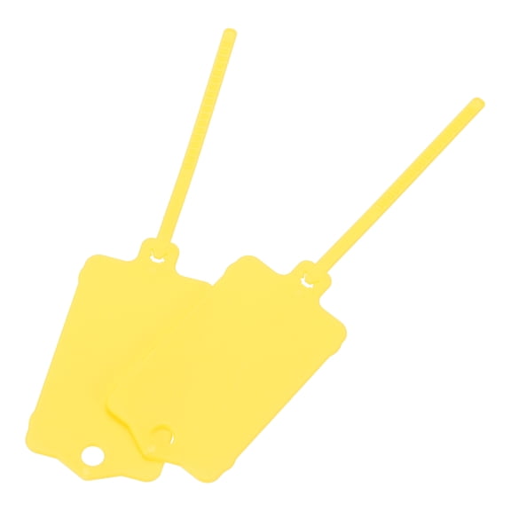 Plastic Tags Key Label Tags for Plastic Tie Mark Product Identification Tags Valve Marking Outdoor Tagging 1.5x2.5 Inch Yellow 25Packs
