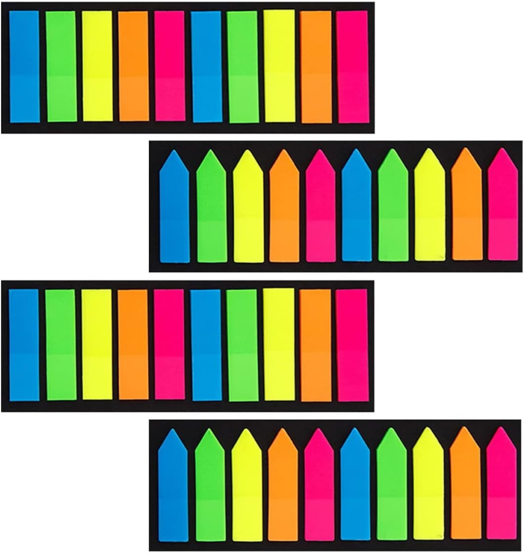 Plastic Tags Notebook Tabs 4Pcs Marker Sticky Tabs Convenient Book Tabs