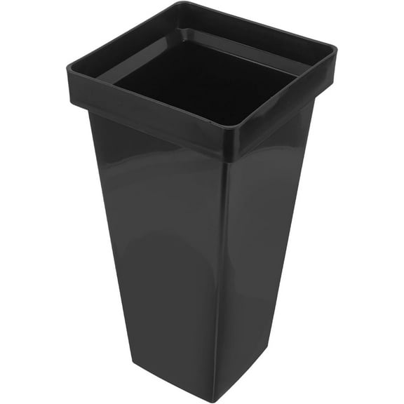 Plastic Tall Floral Buckets-14.20*7.50*7.50 Inch, Square Vases (Black) for Umbrella Storage and Flower Pot Landscaping Decoration