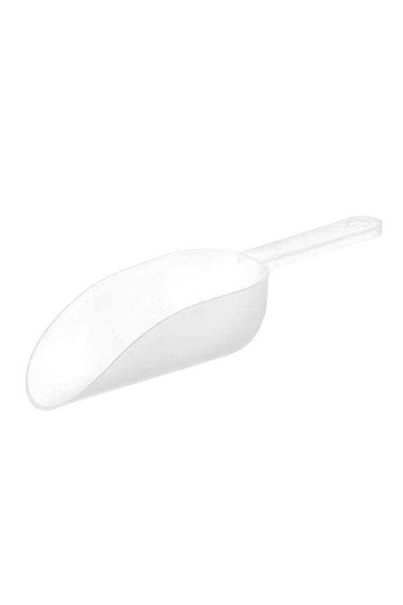 Plastic Tea Scoop,Clear Bar Scooper,Refrigerator Plastic Ice Shovel Rice Shovel Tea Shovel,Grains Shovel,Multi-purpose Kitchen Scoop for Flour, PopCorn, Coffee Beans and Pet Food,White,6.89x1.97"