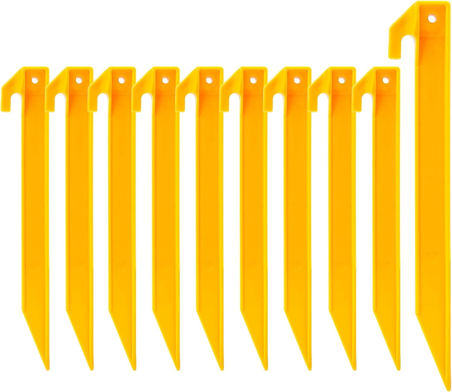 Plastic Tent Stakes - Heavy Duty Beach Tent Pegs Sand Stakes - Essential Outdoor Gear for Camping, Backpacking, Gardening and More