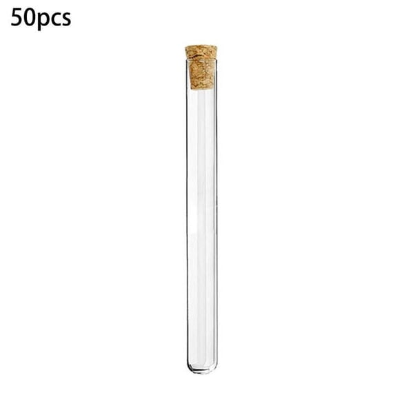 Plastic Test Tube with Cork Stopper Bead Storage Vial Containers Wedding Favor Tube